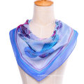 New Fashion floral print polyester square silk chiffon scarf